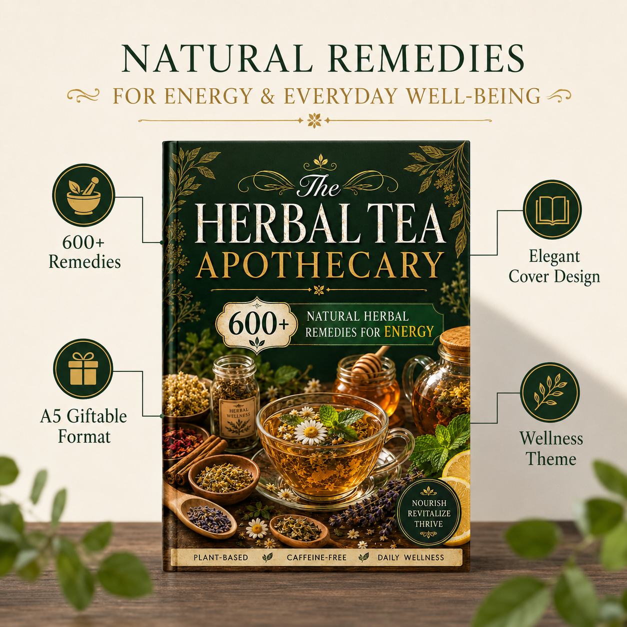 Herbal Tea Health Handbook A5  - Herbal Wellness Products avaliação e preço